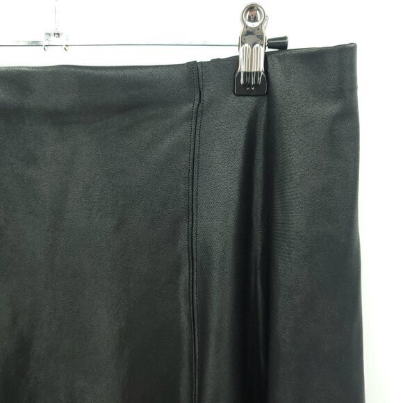 SPANX Faux Leather Skater Skirt M Black 50156R - Picture 10 of 15